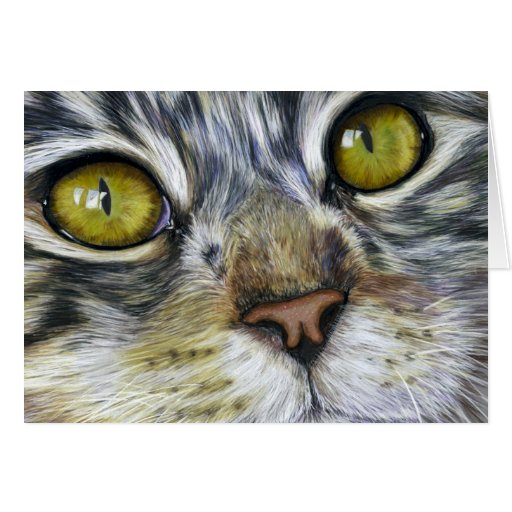 Cat Art - Blink Greeting Card