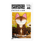 cat art - earth (5 elements) postage