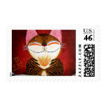 cat art - fire (5 elements) postage stamp