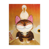 cat art - metal (5 elements) postcards by catmasutra cat art - metal (5 elements) postcards