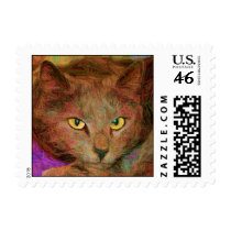 Cat Art Stamp