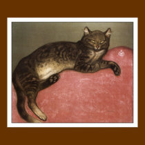 Cat Art Poster/Print: Stretched Cat by Steinlen posters