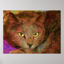 Cat Art poster small