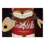 cat art - tomato-based catfish soup greeting cards