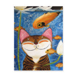 cat art - water (5 elements) postcard