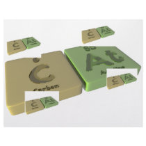 Cat as C Carbon and At Astatine Customized Letterhead