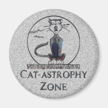 Cat-astrophy Zone Fridge Magnet