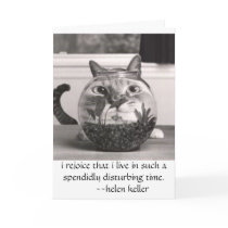 cat at fish bowl, i rejoice that i live in...times cards