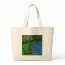 cat at the pond bags by syancey cat at the pond bags