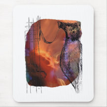 Cat Behind Bass Merged Singer Picture Sketch Mousepads