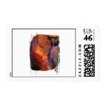 Cat Behind Bass Merged Singer Picture Sketch Postage