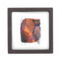 Cat Behind Bass Merged Singer Picture Sketch Premium Trinket Boxes