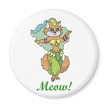 Cat Belly Dancer magnets by girlgifts Cat Belly Dancer magnets