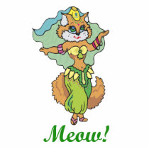 Cat Belly Dancer Acrylic Cut Outs