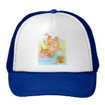 Cat Birthday Pool Party Trucker Hat