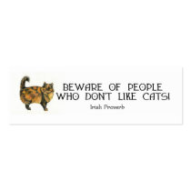 Cat Bookmark Business Cards