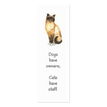 Cat Bookmark Business Card Template