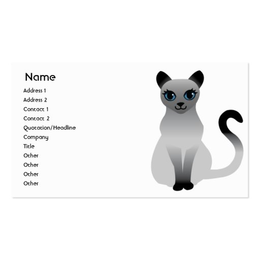 Cat - Business Business Card (front side)