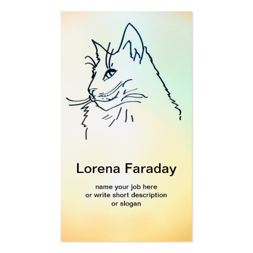cat business card (front side)
