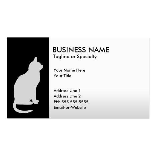 cat business cards (front side)