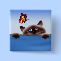 Cat & Butterfly buttons