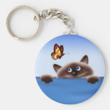 Cat & Butterfly Key Chains