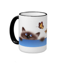 Cat & Butterfly mugs by Lidusik Cat & Butterfly mugs
