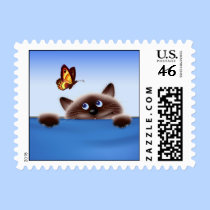 Cat & Butterfly stamps