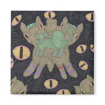 Cat Buutterfly With Eyes Fridge Magnets