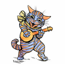 Cat by Louis Wain photo sculptures