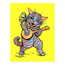 Cat by Louis Wain Post Cards