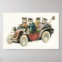 Cat Car Poster