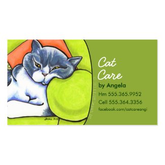 Cat Care Business British Shorthair Off-Leash Art™ Business Card Templates