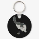 Cat Chasing Cricket keychains by christigmc Cat Chasing Cricket keychains