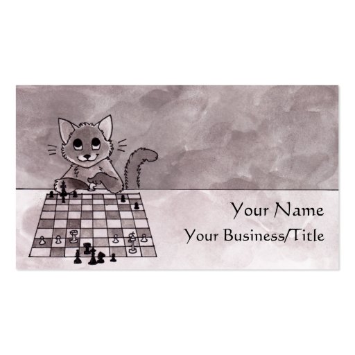 Cat Chess Business Card (front side)