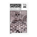 Cat Chess Postage postage
