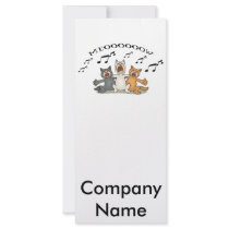 Cat Choir Personalized Rack Card