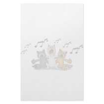 Cat Choir Customized Stationery