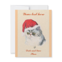 Cat Christmas invitation (template) by siffert Cat Christmas invitation (template)