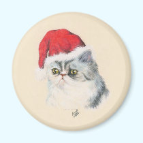 Cat Christmas magnets
