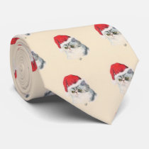 Cat Christmas tie by siffert Cat Christmas tie