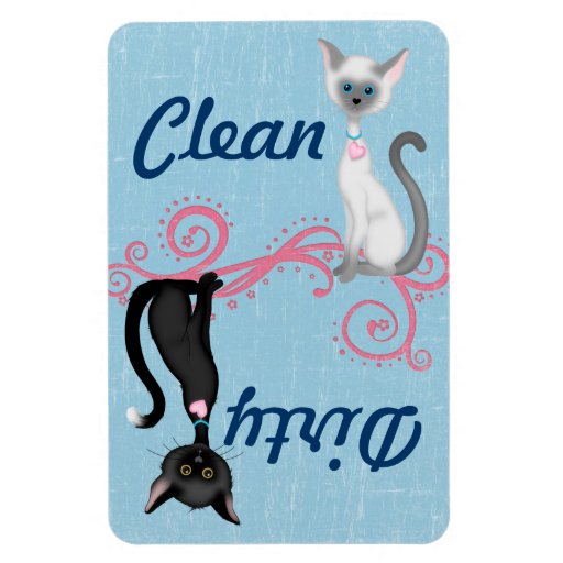 Cat Clean Dirty Dishwasher Zazzle