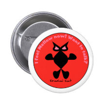 Cat Crazy Eye, Crazy Eye Cat Pinback Button
