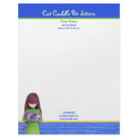 Cat Cuddle blue Letterhead