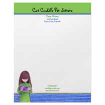 Cat Cuddle green Letterhead