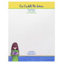 Cat Cuddle yellow Letterhead