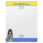 Cat Cuddle yellow Letterhead
