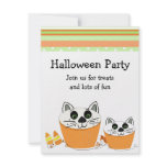 Cat Cupcake Halloween Party Invitation
