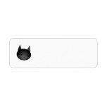 Cat. Cute black kitty. Custom Return Address Label