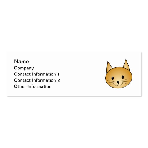 Cat. Cute ginger kitty. Business Card Templates